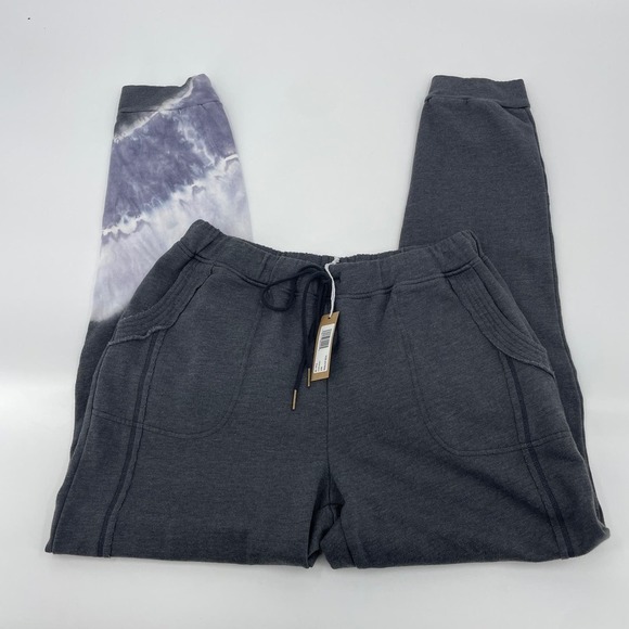 Hello Nite Leggings Joggers Burnout Women Sz Medium Cozy Gray Pull String Waist - Picture 1 of 13